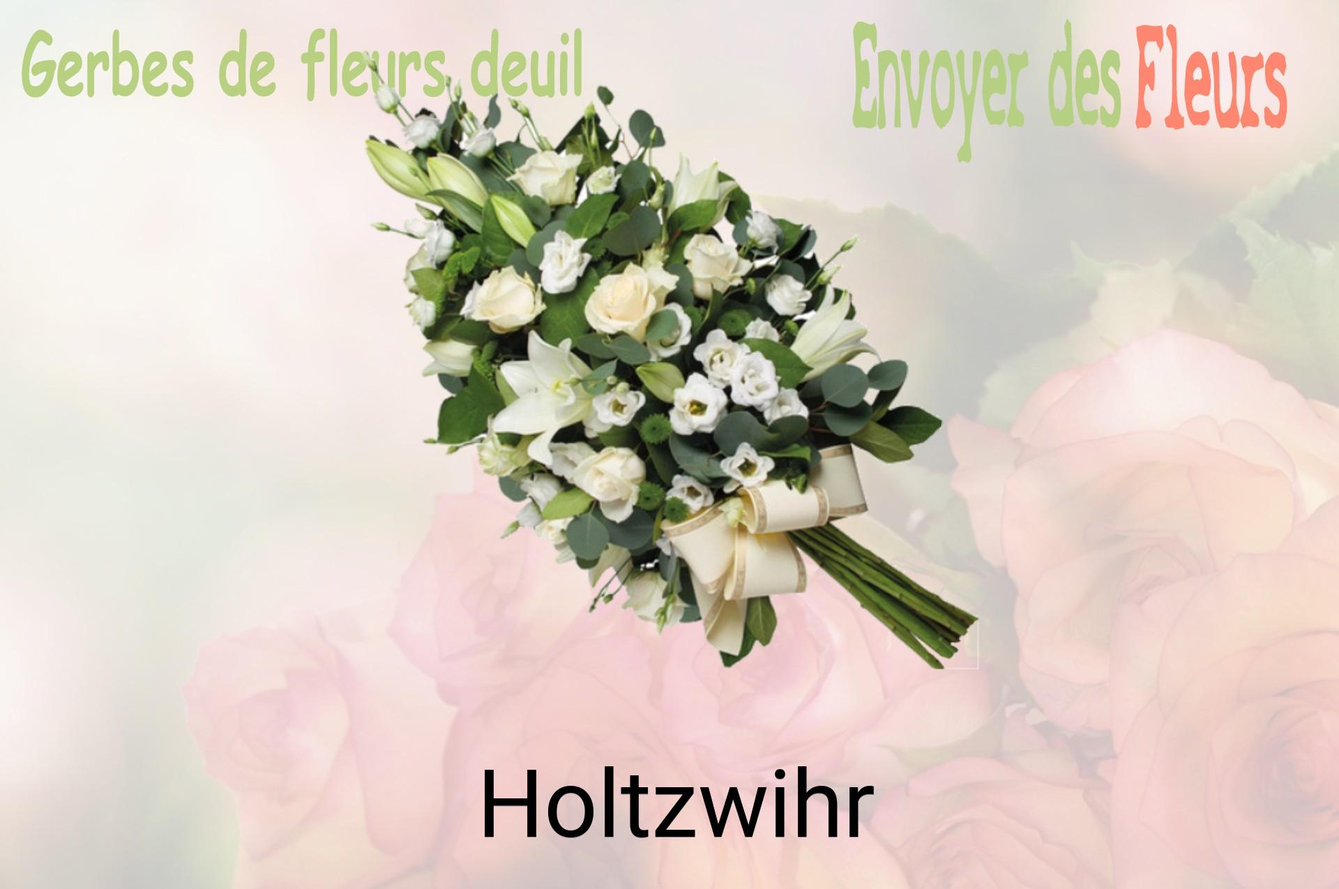 Gerbe de fleurs de deuil livrée à Holtzwihr
